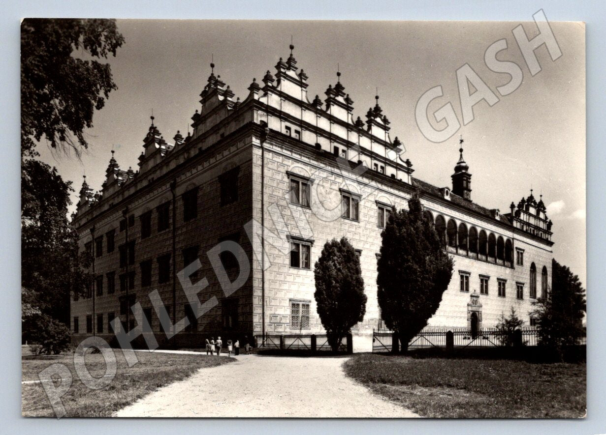 Postcard Litomyšl State Chateau B/W 1971 (ST3528)