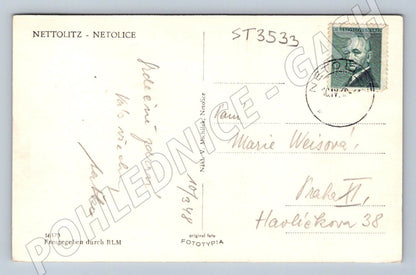 Postcard netolice hist mf used (ST3533)
