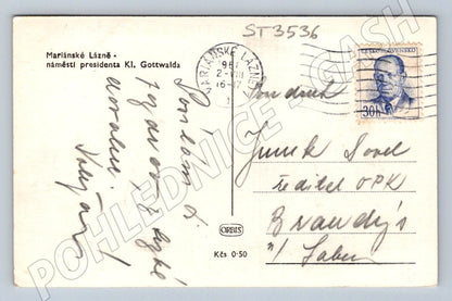 Postcard from Marian Spa, President of the National Library of Lithuania, Gottwald, MF (ST3536)