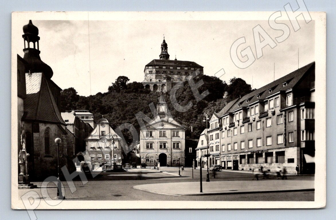Postcard Náchod and the castle 1948 (ST3540)