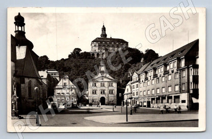 Postcard Náchod and the castle 1948 (ST3540)