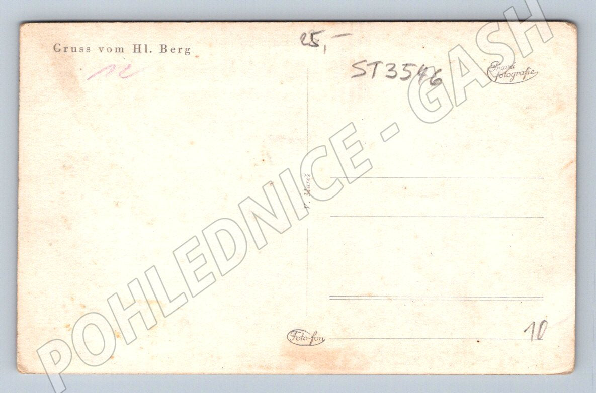 Postcard greetings from the Holy Mountain, Old Holy Mountain near Příbram (ST3546)