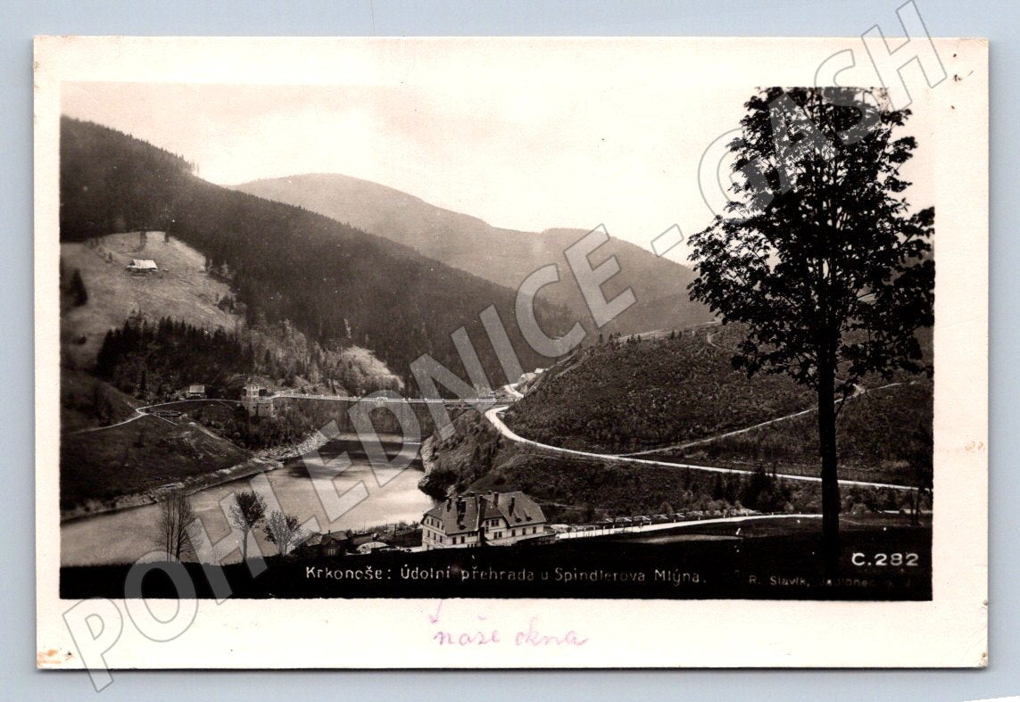 Postcard Krkonoše Valley Dam at Špindlerův Mlýn MF (ST3552)