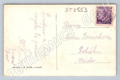 Postcard Litomyšl multiple shots by mf post (ST3553)