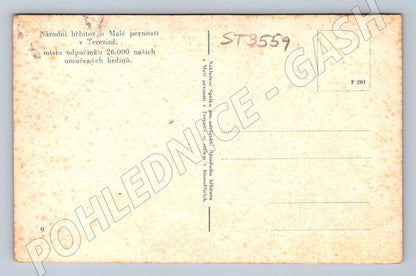 Postcard Terezín National Cemetery at the Small Fortress Hist (ST3559)