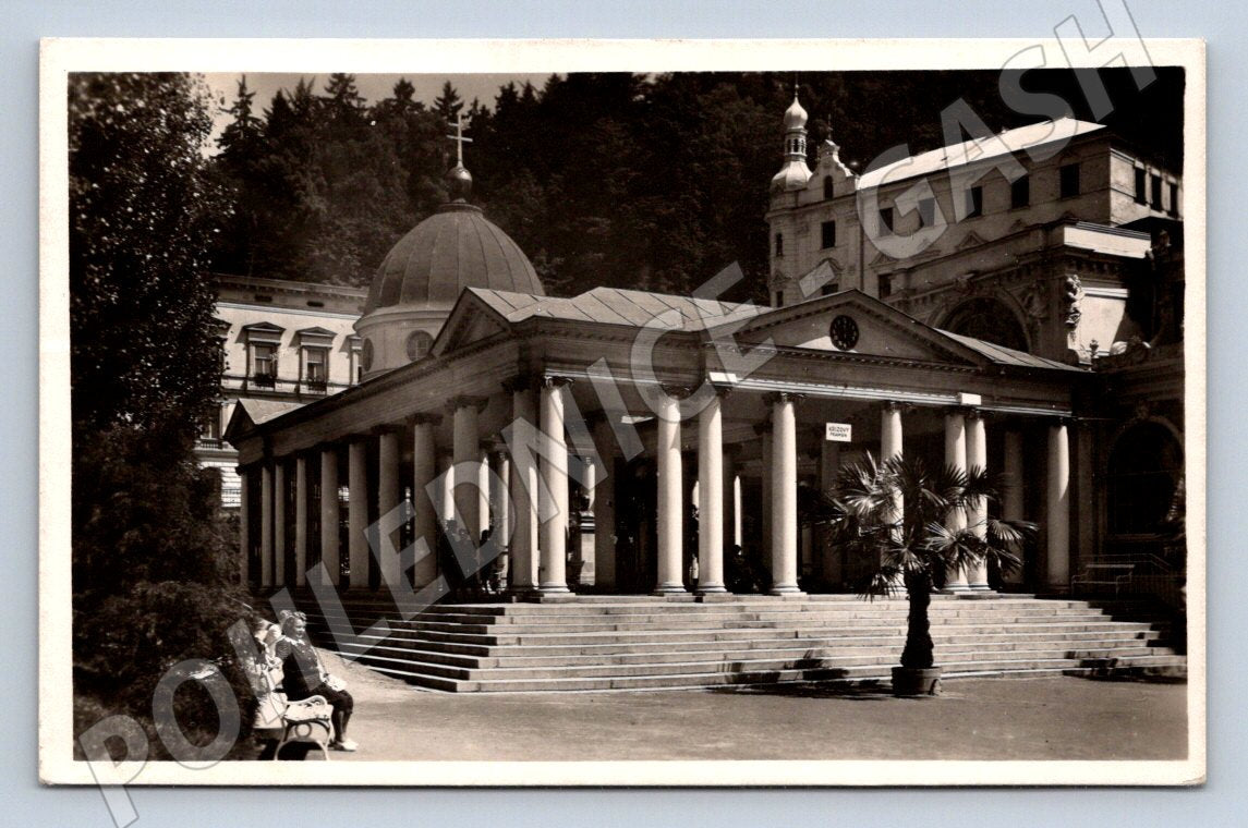 Postcard Marian Spa Cross Spring Old Czechoslovakia (ST3567)