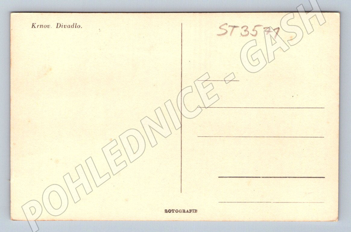 Postcard Krnov old theater until 1950 (ST3571)