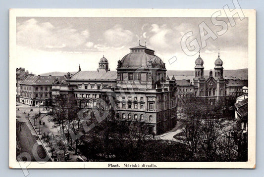Postcard Pilsen City Theatre Hist B/W until 1950 (ST3574)