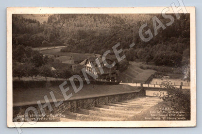 Postcard Bystřička Valley Gorge Kodlova Restaurant 1927 (ST3575)