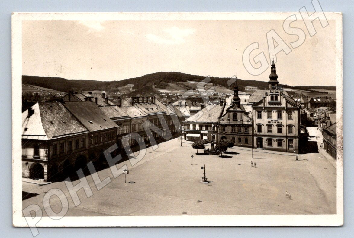 Postcard Czech old square Třebová (ST3576)