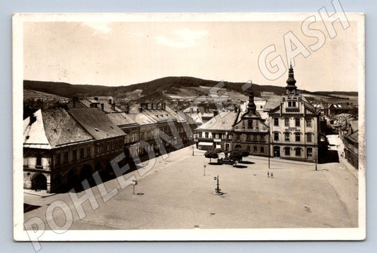 Postcard Czech old square Třebová (ST3576)
