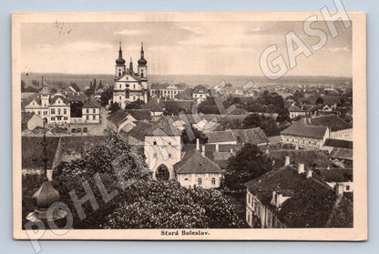 Postcard old Boleslav hist mf until 1950 (ST3582)