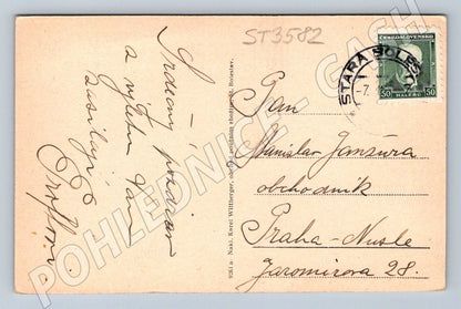Postcard old Boleslav hist mf until 1950 (ST3582)