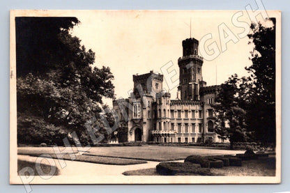 Postcard Hluboká Castle above Vltava Czechoslovakia 1948 by post (ST3586)