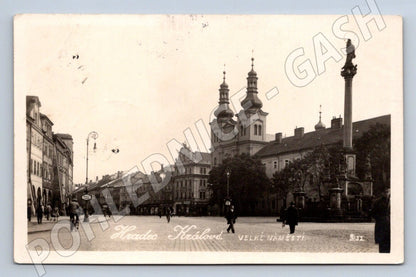Postcard Hradec Kralove Velke old town with postmark (ST3593)