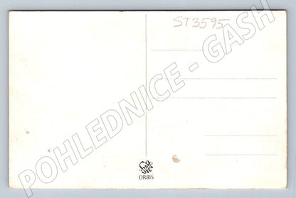 Postcard castle or chateau on a hill orbis b/w unused (ST3595)