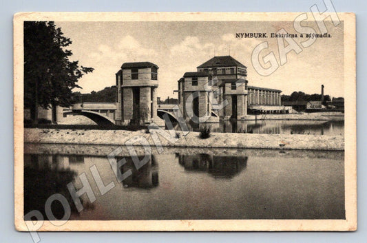 Postcard Nymburk electr and locks, Ministry of Foreign Affairs of the Czech Republic, cancelled (ST3597)