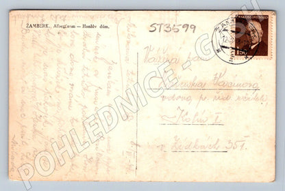 Postcard Žamberk Honlův dům Albertinum old post office (ST3599)