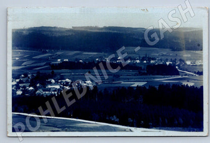 Postcard view from Lichnice to the old courtyard and Kraskov Stará (ST3600)