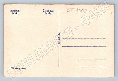 Postcard Bohemian Paradise ruins old castle ruins (ST3602)