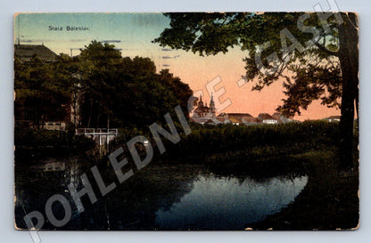 Postcard old Boleslav hist post 1923 (ST3603)