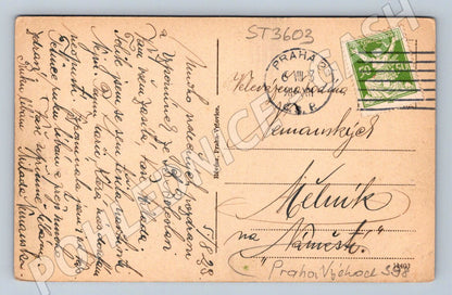 Postcard old Boleslav hist post 1923 (ST3603)