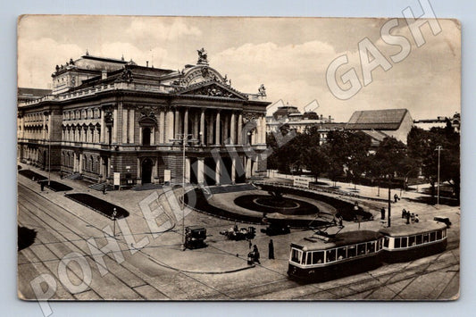 Postcard Brno National Theatre History Tram Used (ST3604)