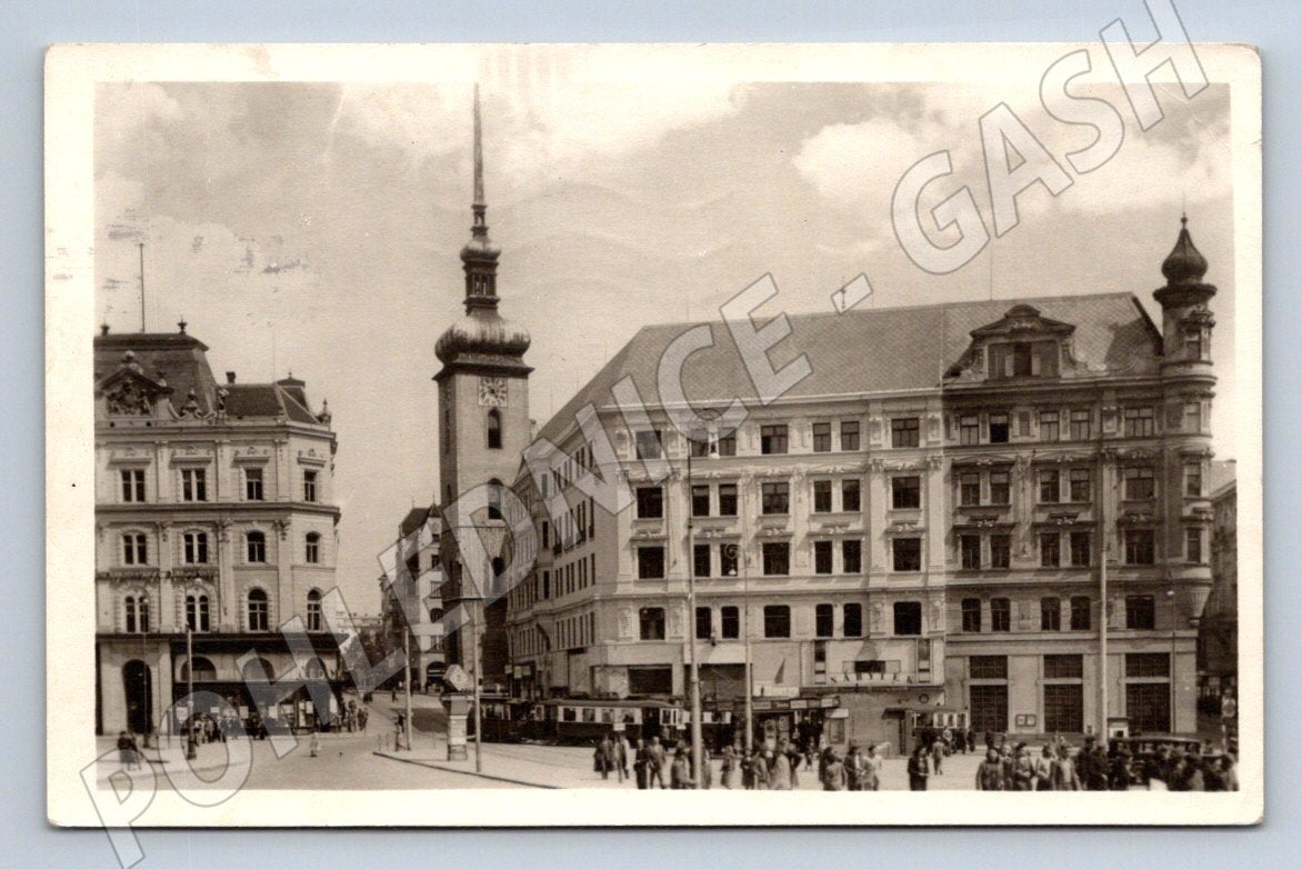 Postcard Brno Freedom Square and St. James's Church (ST3605)