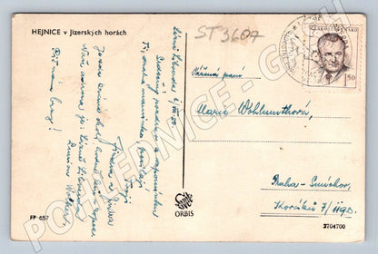 Postcard Hejnice in the Jizera Mountains, Old Basilica (ST3607)