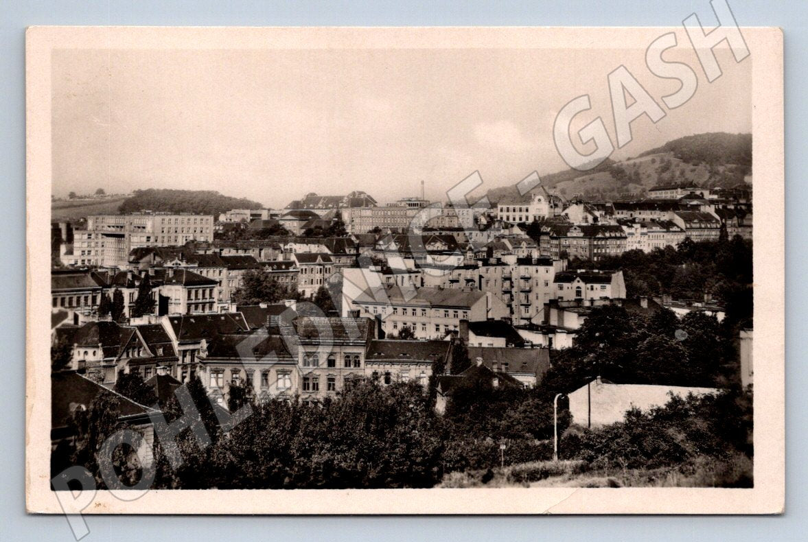 Postcard of the Elbe estuary with a hospital in the background, black and white, 1948 (ST3608)