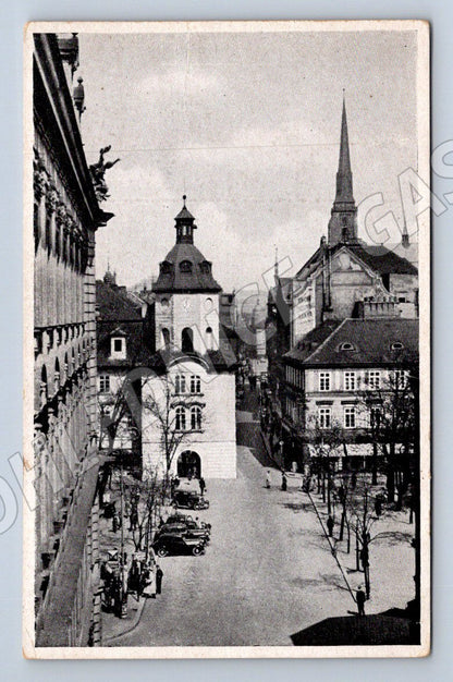 Postcard Pilsen Fordermayerova Street old black and white MF (ST3610)
