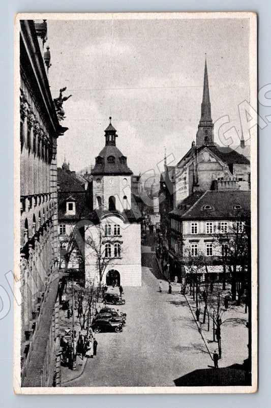 Postcard Pilsen Fordermayerova Street old black and white MF (ST3610)
