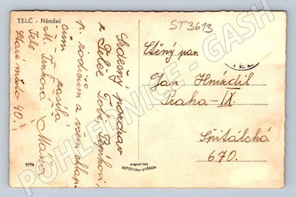 Postcard Telč Old Square historical (ST3613)