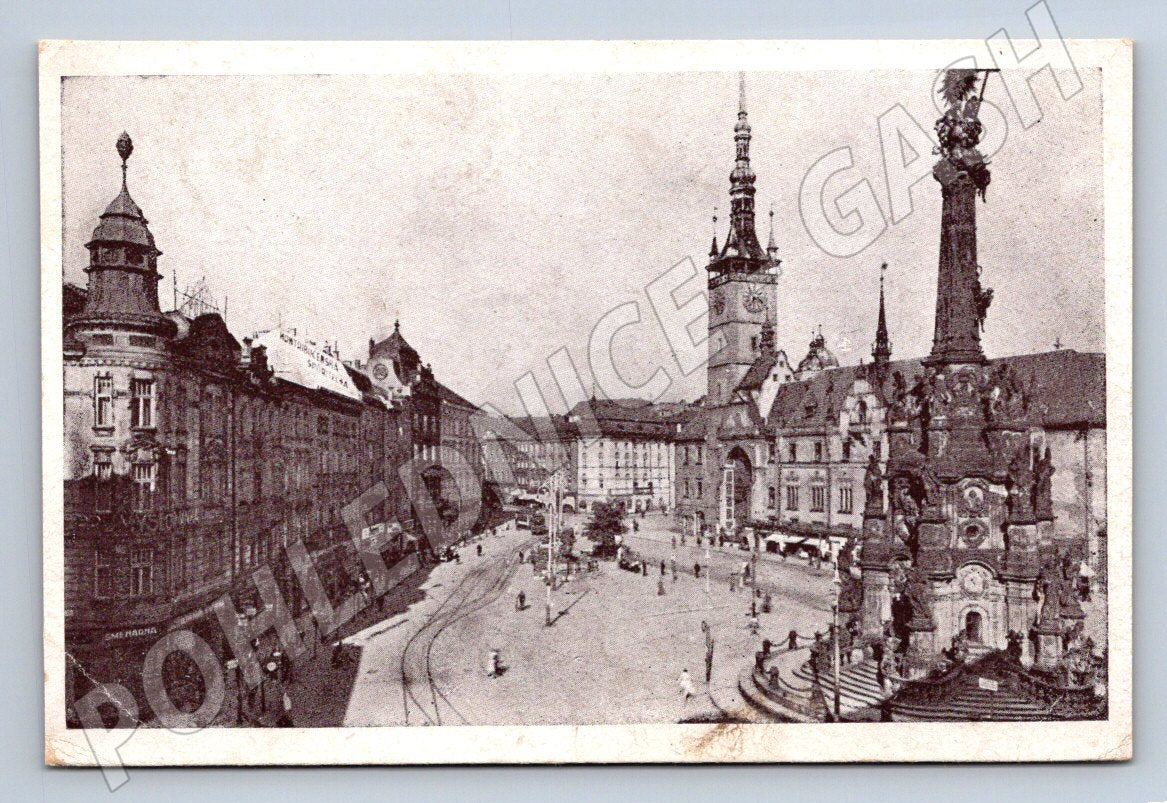 Postcard Olomouc Horní náměstí (Town Hall Square) and Column (ST3615)