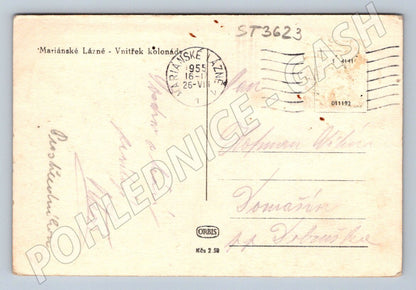 Postcard Marianske Lazne interior of the colonnade (ST3623)