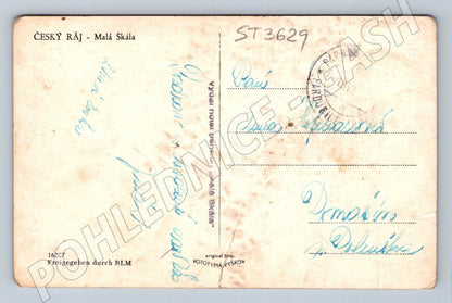 Postcard Bohemian Paradise Malá Skála aerial view (ST3629)