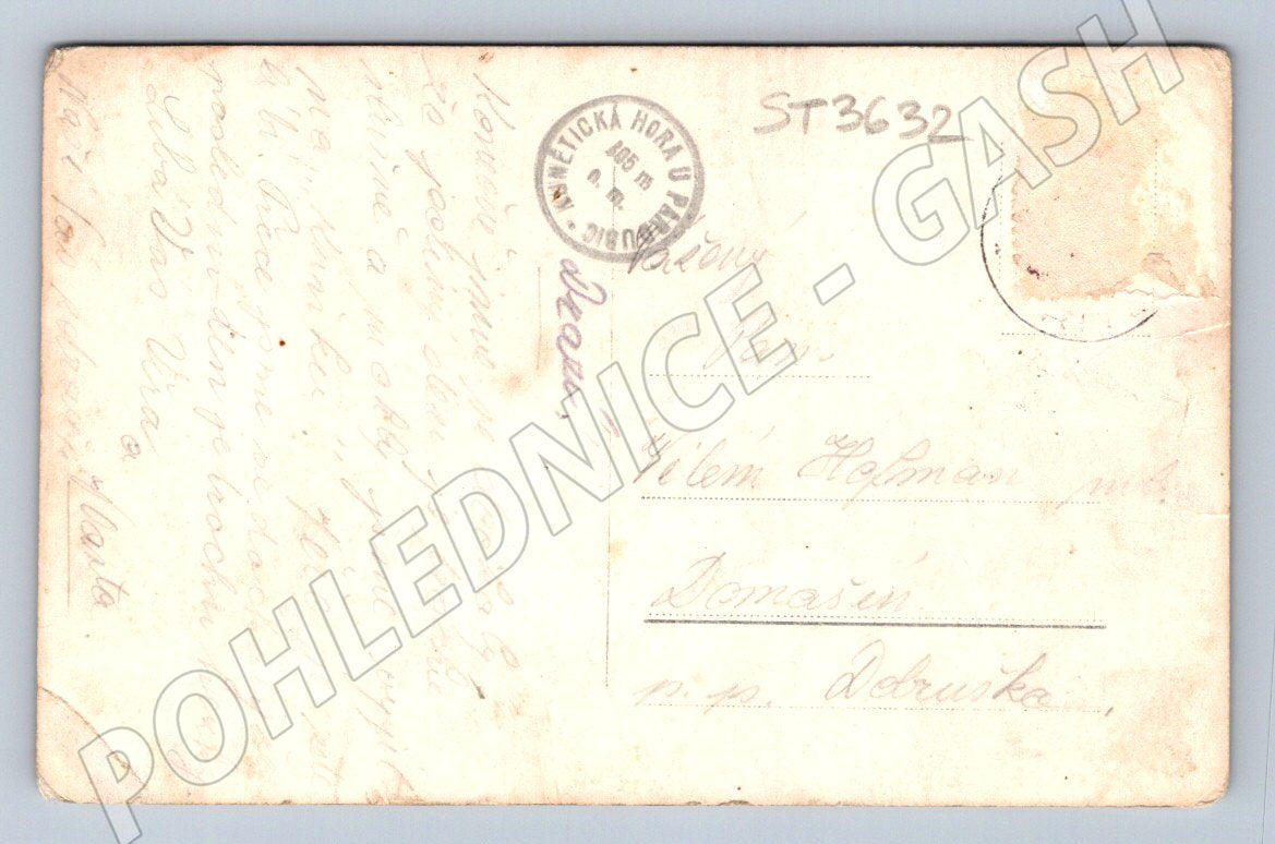 Postcard Kunětická Hora historical (ST3632)