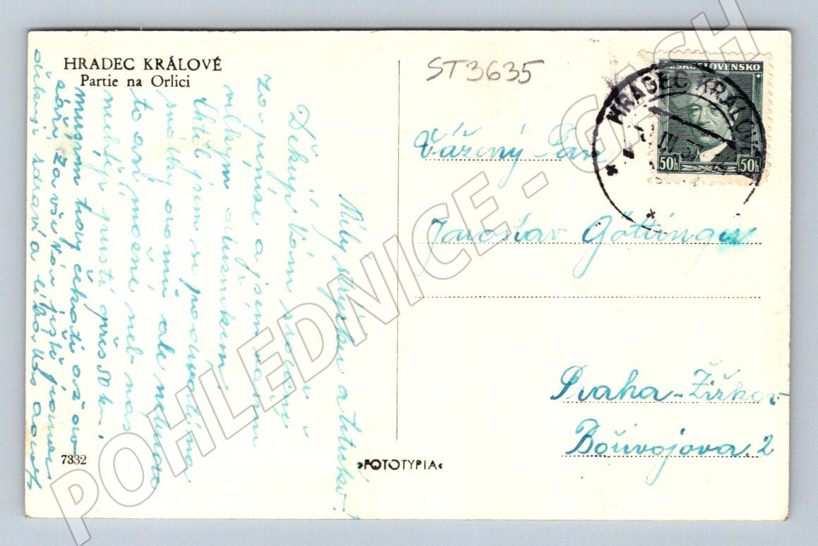 Postcard Hradec Králové Game on the Eagle (ST3635)