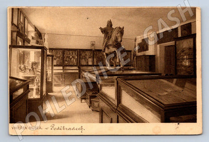 Postcard Poděbrady interior of the museum (ST3636)