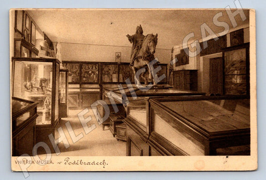 Postcard Poděbrady interior of the museum (ST3636)
