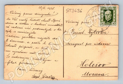 Postcard Poděbrady interior of the museum (ST3636)