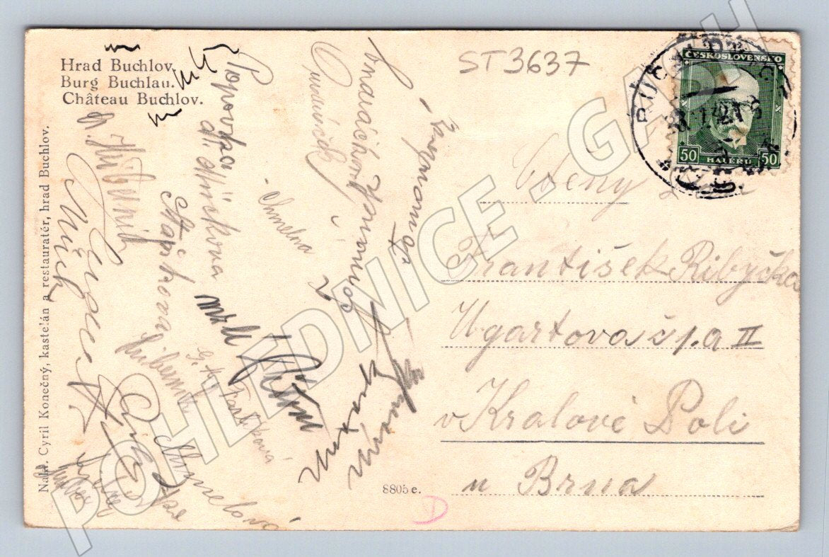 Postcard Buchlov Castle historical (ST3637)