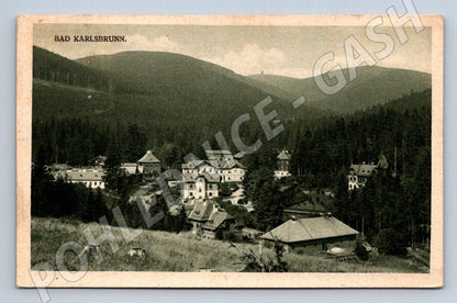 Postcard Karlova Studánka Bad Karlsbrunn Jeseníky Mountains (ST3640)