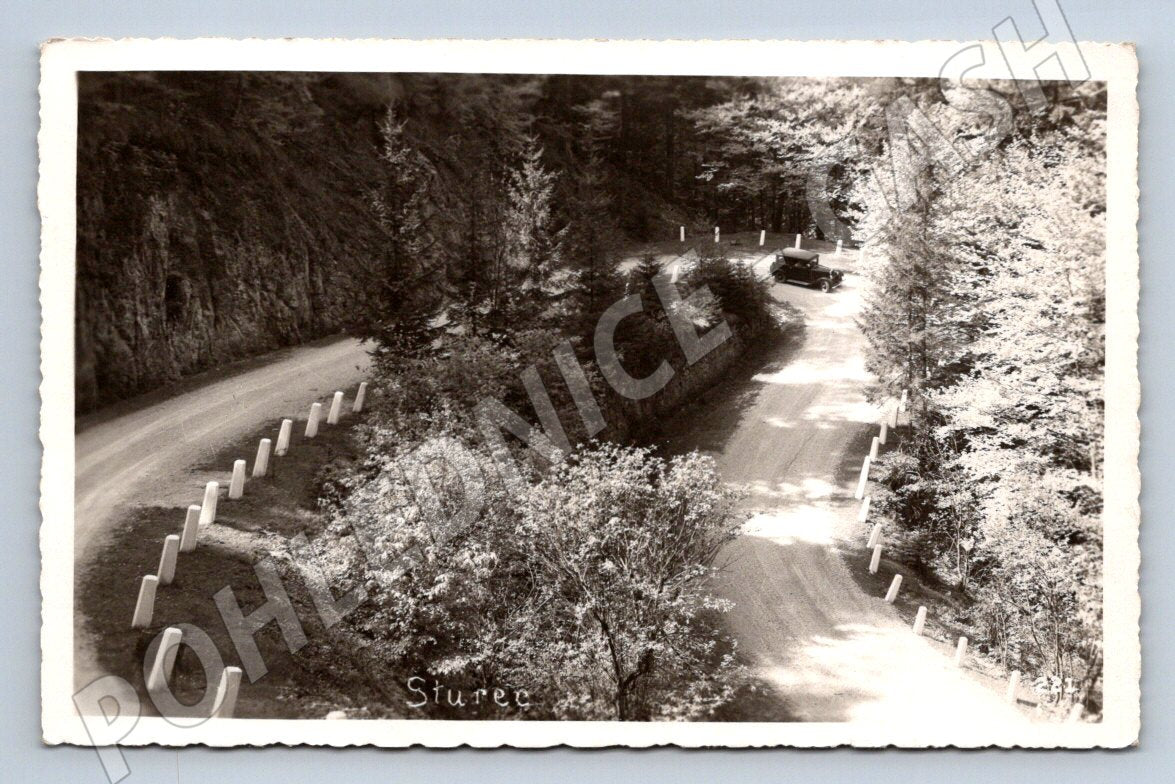 Postcard Sturec road with serpentine car (ST3644)