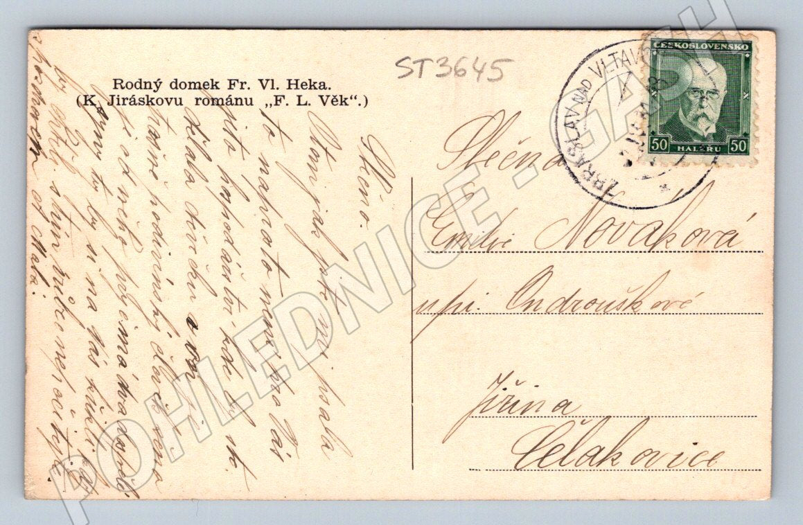 Postcard Birthplace Fr Vl Heka FL Age (ST3645)