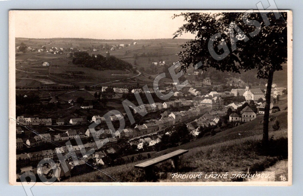 Postcard Loket Castle aerial view (ST3648)