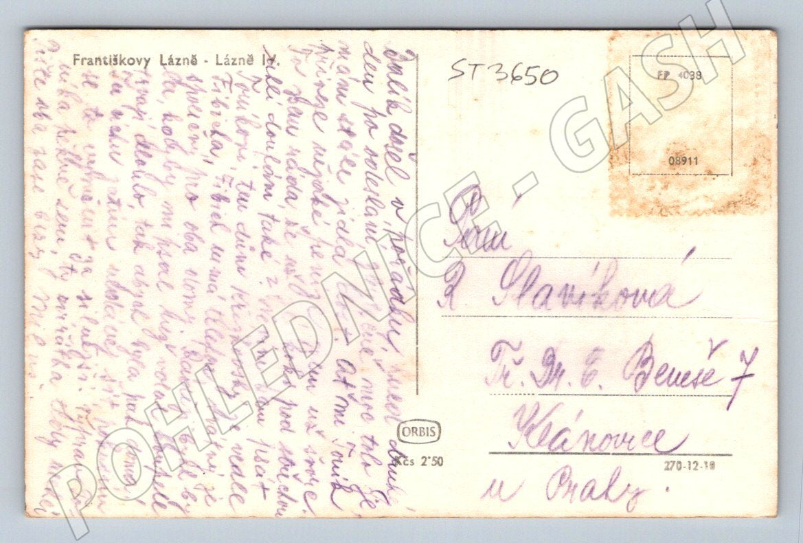 Postcard Františkovy Lázně Spa IV (ST3650)