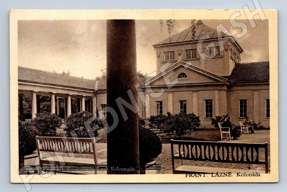 Postcard Františkovy Lázně colonnade (ST3651)