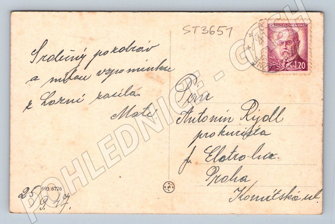 Postcard Františkovy Lázně colonnade (ST3651)