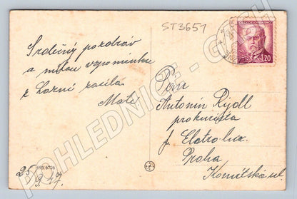 Postcard Františkovy Lázně colonnade (ST3651)